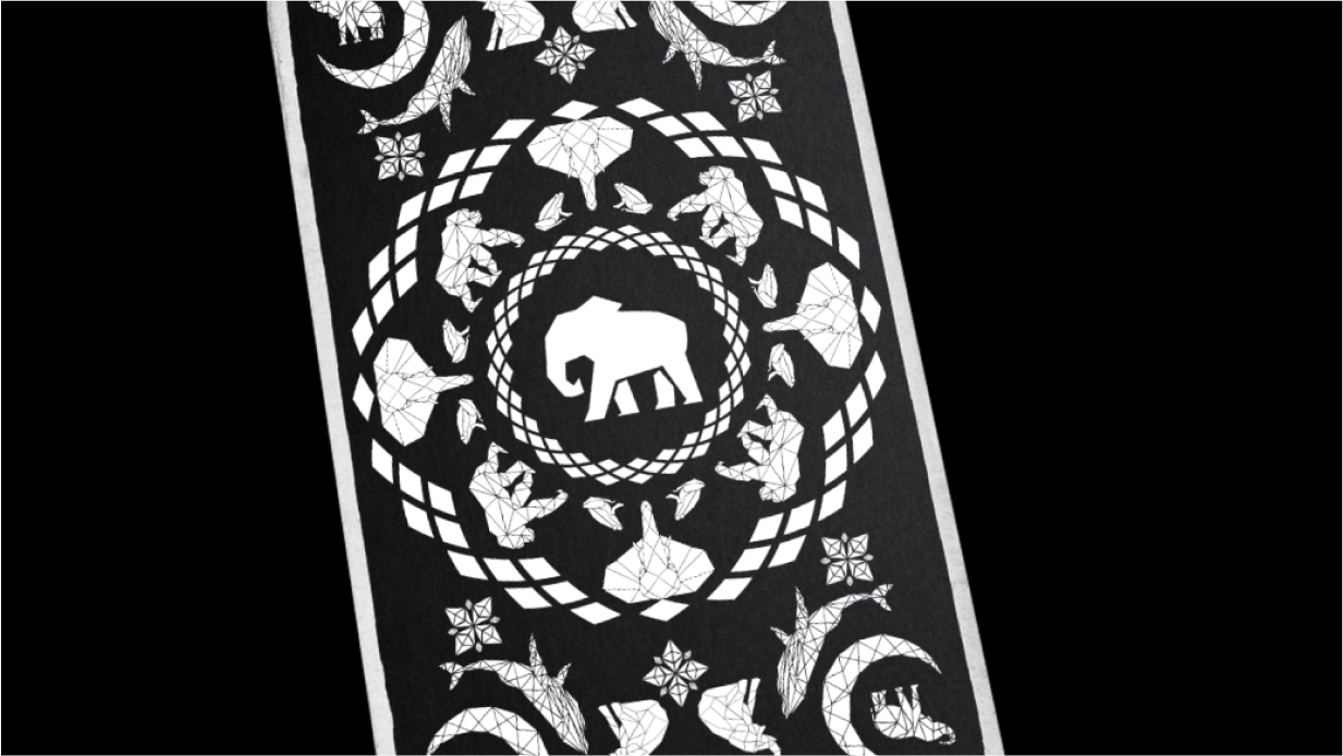 a ribbon with the Stake DAO elephant logo in the center